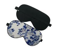 Blackout Sleep Masks Pure Silk Sleep Eye Mask Floral Pattern Silk Eyeshade Soft Blindfold Travel Relax Aid Adjustable Multicolor for Blindfold(NO.8)