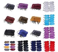 Blackout Sleep Masks， Silk Eye Mask 10Pcs Eye Cover Imitated Silk Sleep Eye Mask Sleeping Padded(Black)