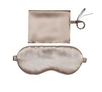 Blackout Sleep Masks， Silk Eye Mask Fatigue Relief Shading Pillow Cover Lunch Break(Light Coffee)