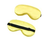 Blackout Sleep Masks， Silk Eye Mask Silk Sleep Eye Mask Padded Shade Eye Cover Patch Sleeping(Gold)