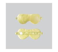 Blackout Sleep Masks， Silk Sleep Mask Shading Breathable Eye Pillows Mulberry Silk(Yellow)