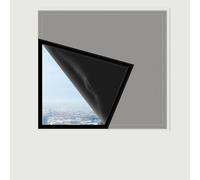Blackout Stick On Curtains, Full Cover Window Curtain Shade Temporary Thermal, Privacy Protection, Bedroom Portable Travel Blind Fabric (Gray,50x80cm)