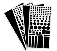 Blackout Stickers for Electronics, 4 Sheets Light Blocking Strips and LED Dimming Covers, Light Blocking Stickers for Routers, Modems, TV, Clocks and Appliances, 2 Cut Out + 2 Uncut Sticker(Black)