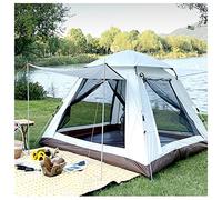 Blackout Tents for Camping Waterproof 4 Man Pop Open In Three Seconds,Double Doors and Four Windows Tent Stable Sturdy Tipi Tent Camping for Camping Hiking Picnic Garden
