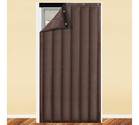 Blackout Thermal Insulated Door Curtains, Noise Reduce Barrier for Nursery, Portable Curtain for Sliding Glass Door, Space Room Divider, Garage, Storm Window, 1 Panel