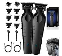 Blackout Trimmer Plus Zero Gap, Barbers Tonic Blackout Trimmer Premium Zero-Gapped 3-In-1 Razor, Cordless Rechargeable Zero-Gapped Safety Razor Hair Clipper for Men, Create Sharp Lines With Ease (2Pc)