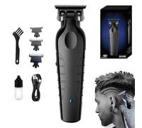 Blackout Trimmer Plus Zero Gap, Barbers Tonic Blackout Trimmer Premium Zero-Gapped, Cordless Rechargeable Zero Gapped Trimmers for Men, Fast Carving, Instantly Do Crispy Line (Black Box,1pc)