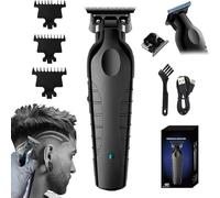 Blackout Trimmer Plus Zero Gap, Barbers Tonic Blackout Trimmer Premium Zero-Gapped, Cordless Rechargeable Zero-Gapped Safety Razor Hair Clipper for Men, Crispy Lines and Skin Tight Shaves (Black)