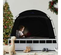 Blackout Twin Bed Tent for Kids & Adult Sleeping, CPC Certified Bed Canopy with 4 Doors & Breathable Large Top Vent, Long-Lasting & Easy Setup(Charcoal,Twin)