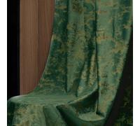Blackout Velvet Curtains 96 Inches Long,Gilt Room Darkening Curtains, Luxury Thermal Insulated Noise Reducing Drapes for Bedroom Living Room, Rod Pocket,2Panels,Green