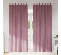 vidaXL Blackout Curtains 2 pcs Dark Pink 140 x 260 cm Velvet, Pink