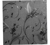 Blackout Window Film 1 Roll 79x18" Floral Pattern PVC Window Blackout Film Waterproof Dirt-Proof Static Blackout Window Cling Reusable Decorative Full Blackout Film for Privacy