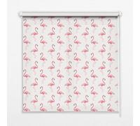 Blackout Window Shade 120x140 cm | Flamingos | 100% Light Blocking Roller Blind | Total Darkness | Bedroom Nursery Home Cinema | Chain Pull Control | Easy Wall Ceiling Mount