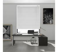 Blackout Windows Blinds Shades Aluminum Office Venetian Blind Cordless Privacy Blinds for Interior Wide 55cm 60cm 65cm 70cm 80cm 85cm 130cm 150cm Horizontal Curtain for Home(Silver)