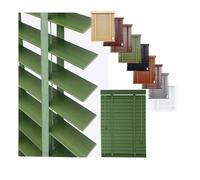 Blackout Wooden Blinds for Indoor Windows,Horizontal Wood Blinds,16in 22in 30in 37in 40in 55in 65in 70in Window Shades for Office,Living Room,Bathroom,Cordless(Green)