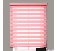 Blackout Zebra Roller Blind Day and Night Roller Blind Light Control Window Shade for Living Room Bedroom Office,Thermal Insulated Blackout Curtain (Pink,90x150cm)
