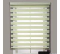 Blackout Zebra Roller Blind Day and Night Roller Blind Light Control Window Shade for Living Room Bedroom Office,Thermal Insulated Blackout Curtain (Green,150x200cm)