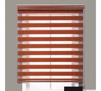 Blackout Zebra Roller Blind Day and Night Roller Blind Light Control Window Shade for Living Room Bedroom Office,Thermal Insulated Blackout Curtain (Coffee,120x150cm)