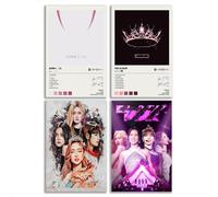 Blackpink Album Cover Limited Edition Canvas Poster Bedroom Decor Landscape Office Room Decor Gift (Set of 4) Unframed 8x12inch(20x30cm)