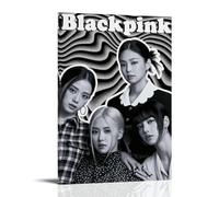 Blackpink Anti Splash Art Posters Living Room And Bedroom Hanging Paintings Suitable for Multiple Scenarios No Need for Punching Easy to Install Suitable for Gifts And Personal UseFrame-style08x12inch