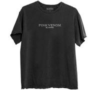 BlackPink Men's Pink Venom Back Print Cotton T-Shirt in Black | Size: Large BlackPink Black L