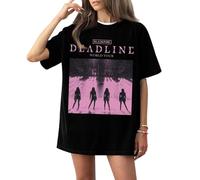 Blackpink Shirt Deadline Kpop Lisa Jennie Jisoo Rose Tshirt Blackpink 2025 World Tour Graphic Retro Support Tee Shirt for Fans Teen Girls