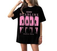 Blackpink Shirt Deadline Kpop Lisa Jennie Jisoo Rose Tshirt Blackpink 2025 World Tour Graphic Retro Support Tee Shirt for Fans Teen Girls