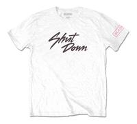 Blackpink T Shirt Shut Down Band Logo Official Unisex White XS