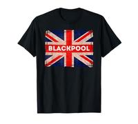Blackpool Flag Beach Prom Tower Seaside Town Holidays T-Shirt