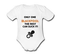 BLACKPOOL Suck It Football Personalised Unique Baby Vest Baby Grow Babygrow Cute Novelty Boys Girls Footy Funny