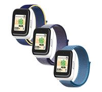 BlackPro 2/3 Pack Compatible with SyncUP Kids Watch Band Replacement, 20 mm Breathable Nylon Loop Kids Watch Band with Quick Release Pins for Sync Up Watch, Night blue, sea blue, ice blue, 20