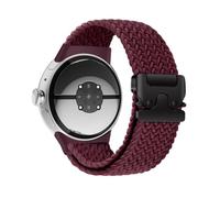 BlackPro Braided Bands Compatible with Google Pixel Watch 4/3 45mm Bands, Elastic Nylon Breathable Sport Straps for Pixel Watch 4 45mm Band for Men Women - Upgraded Parachute Buckle (Wine red)