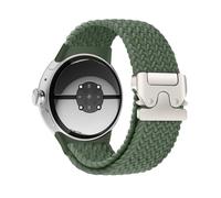 BlackPro Braided Bands Compatible with Google Pixel Watch 4/3 45mm Bands, Elastic Nylon Breathable Sport Straps for Pixel Watch 4 45mm Band for Men Women - Upgraded Parachute Buckle (Green)