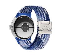 BlackPro Braided Bands Compatible with Google Pixel Watch 4/3 45mm Bands, Elastic Nylon Breathable Sport Straps for Pixel Watch 4 45mm Band for Men Women - Upgraded Parachute Buckle (Blue Gradient)