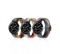 BlackPro Braided Bands Compatible with Google Pixel Watch 4 45mm Band/Pixel Watch 3 Band 45mm, Elastic Nylon Breathable Sport Loop Straps for Pixel 3/4 Watch Band 45mm for Men Women