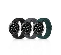 BlackPro Braided Bands Compatible with Google Pixel Watch 4 45mm Band/Pixel Watch 3 Band 45mm, Elastic Nylon Breathable Sport Loop Straps for Pixel 3/4 Watch Band 45mm for Men Women