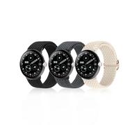 BlackPro Braided Bands Compatible with Google Pixel Watch 4 45mm Band/Pixel Watch 3 Band 45mm, Elastic Nylon Breathable Sport Loop Straps for Pixel 3/4 Watch Band 45mm for Men Women