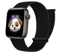 BlackPro Compatible with Apple Watch Band Kids, Soft Breathable Nylon Strap Compatible with Apple Watch Series 9/8/7/6/5/4/3/2/1/SE/SE2 38mm 40mm 41mm 42mm 44mm 45mm