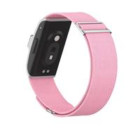 BlackPro Elastic Nylon Band Compatible with Hume Band Replacement Strap, Soft Breathable Adjustable Wrist Band for Hume Health Band Strap for Hume Fitness Tracker Wristband Women Men (Pink)