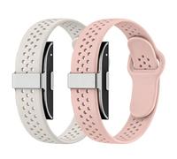 BlackPro Silicone Band Compatible with Hume Band Replacement Strap, Breathable Sport Adjustable Waterproof Replacement Wristbands Straps for Hume Health Band (Pink+Starlight)