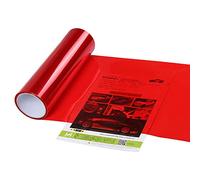 Blackr Car Light Sticker, Vinyl Film Sheet Self Adhesive Car Smoke Fog Light Taillight Headlight Tint Sticker Red 30x60cm