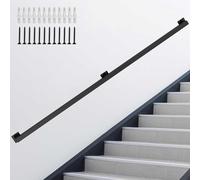 BlackRailing KitComplete Indoor/Outdoor Handrail Antislip Safety Support Bar for Hallways Available in 80cm to 6m Lengths (2.8m Included)