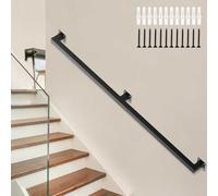 BlackRailing KitComplete Set 16 Meters Nonslip Safety Handrail for Kids WallMounted Support Steps Balusters case Safety Solutions