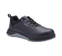 Blackrock Austin Black Composite Safety Shoes, Non-Metallic Toe Cap, Water Resistant Leather, Heat-Resistant Rubber Sole, Composite Work Boots, Metal-Free, Mens Womens Unisex Ladies, Size 11 / EU 46