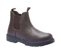Blackrock Dealer Work Safety Boots – Steel Toe Chelsea, Slip-On, Lightweight, Brown UK 9