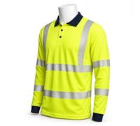 Blackrock Eco+ Hi-Vis Long Sleeve Polo Shirt, EN20471 Class 2, Size Medium