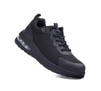 Blackrock Flux Composite Safety Trainers S1PL FO SR Lightweight Metal Free Toe Cap Work Shoes with Performance Knit Upper and Slip Resistant PU Sole - Size 4 Black