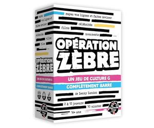 Blackrock Games OPERATION Zebre - Board Game - General culture and deduction - Party Game - 14 Years and Up - 2 to 12 Players - Fun and Original - Cooperative or Competitive - Big Moustache