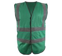 Blackrock Green Enhanced Visibility Vest, High Visibility Vest, Hi Vis Jackets, Safety, Reflective, PPE, Security, Workwear, Mens and Womens - Size Small (Pack of 2)