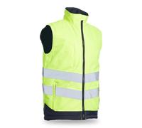 Blackrock Hi-Vis Body Warmer Yellow/Navy Padded Gilet, Hi Viz, For Mens Womens Unisex, Fleece, Gillette, Workwear, Warm, Gillet, Waterproof Shell & Windproof, Quilted Bodywarmer, Size 3XL